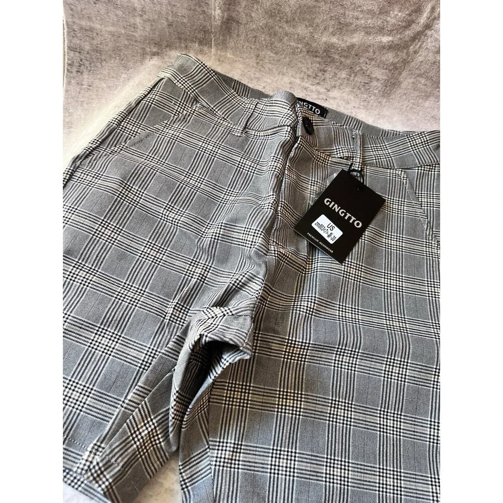 GINGTTO Mens Slim Fit Shorts Stretch Tapered Leg Skinny 5